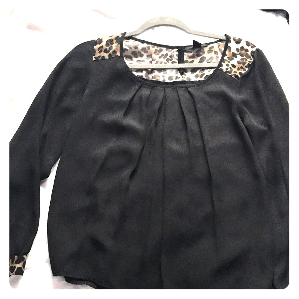 Black top with cheetah